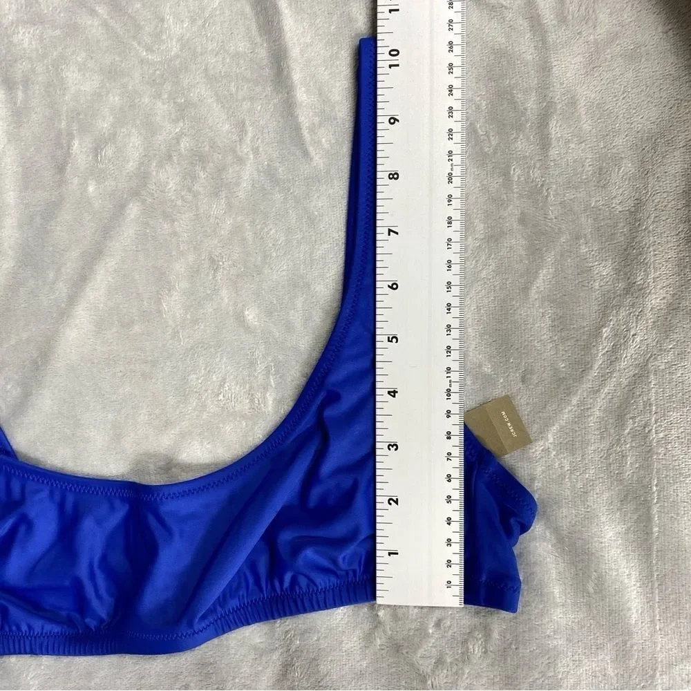 NEW J. Crew Heritage Scoopneck Bikini Top Size M Blue